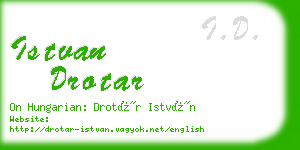 istvan drotar business card